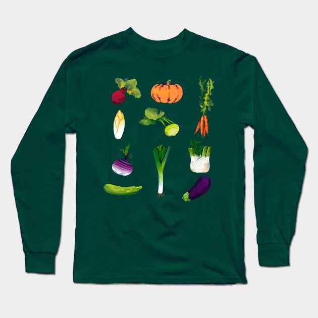 Vegetables Long Sleeve T-Shirt by Mofy